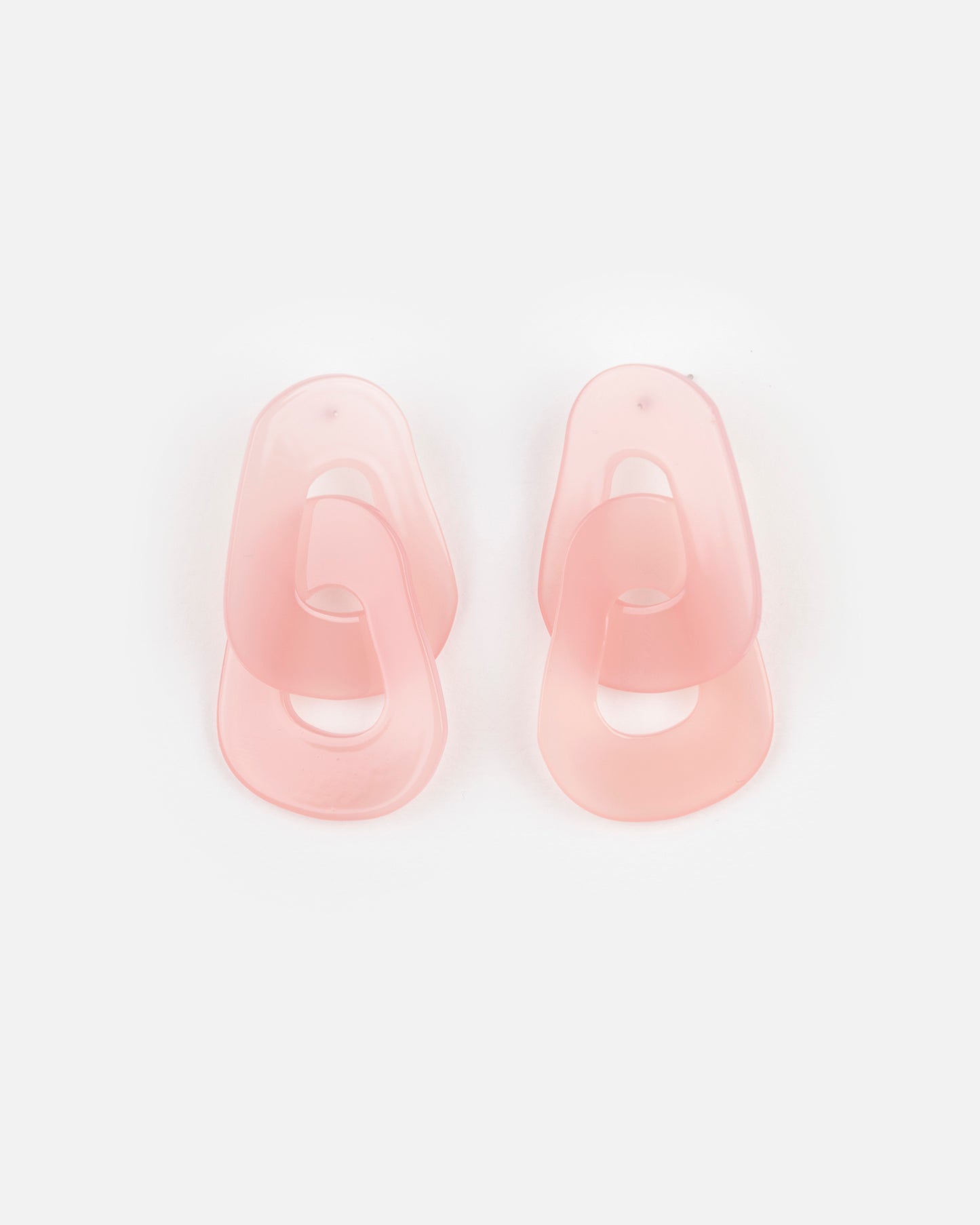 Boucles d'oreilles MAILLON - Rose pĂąle -