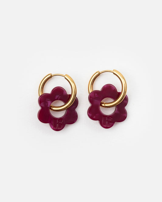 Boucles d'oreilles BABY FLEURETTE - Cerise -