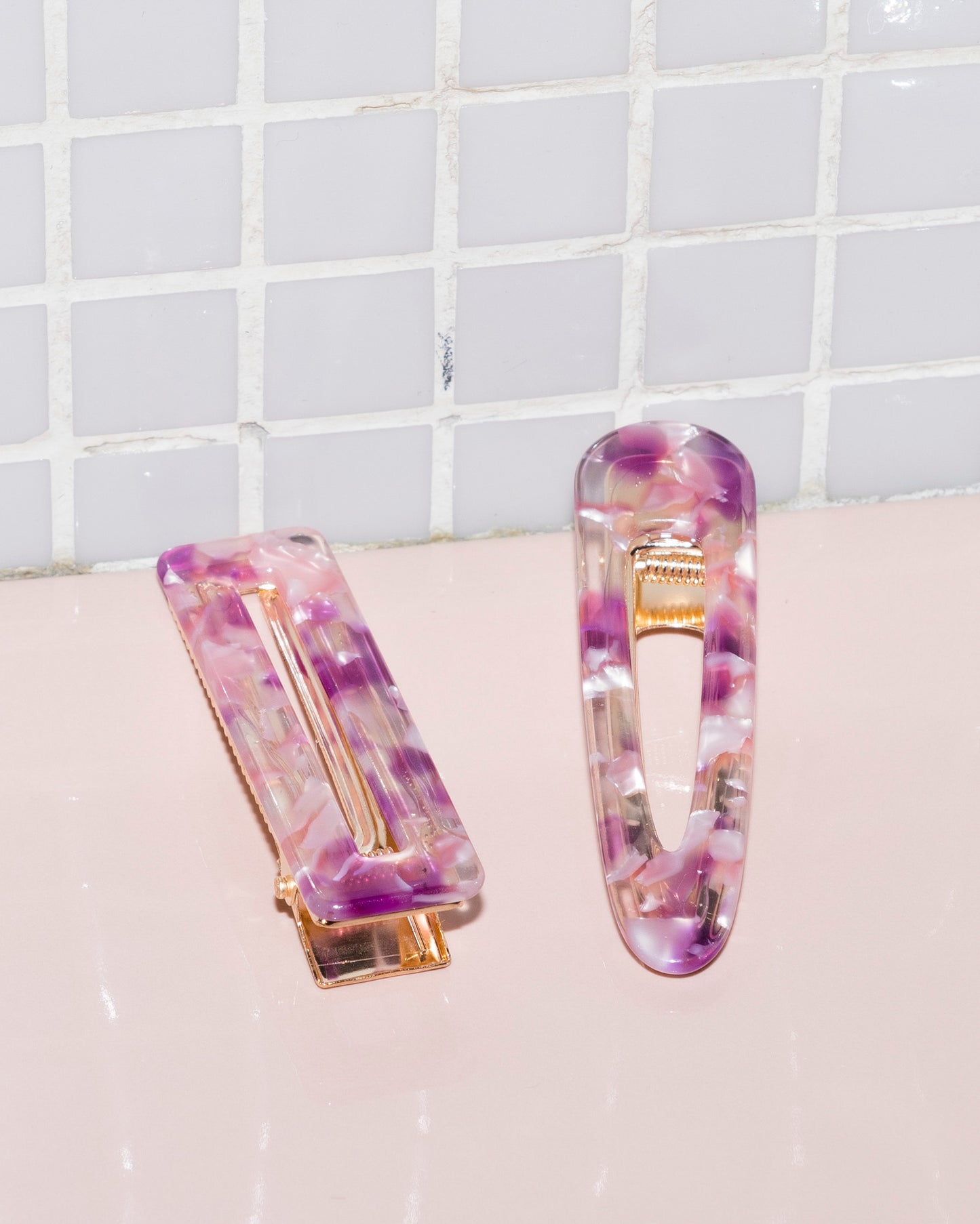 Barrette TRIANGLE - Pink -